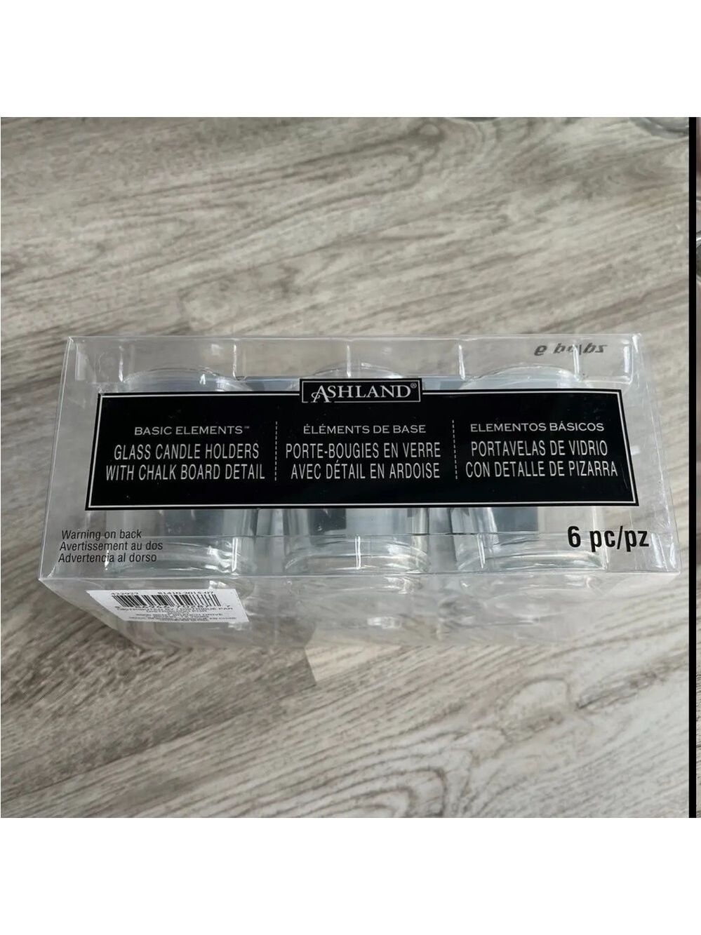 NEW 1 box of 6 candle holders chalkboard paint
